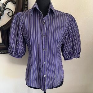 Ralph Lauren Purple Striped Blouse